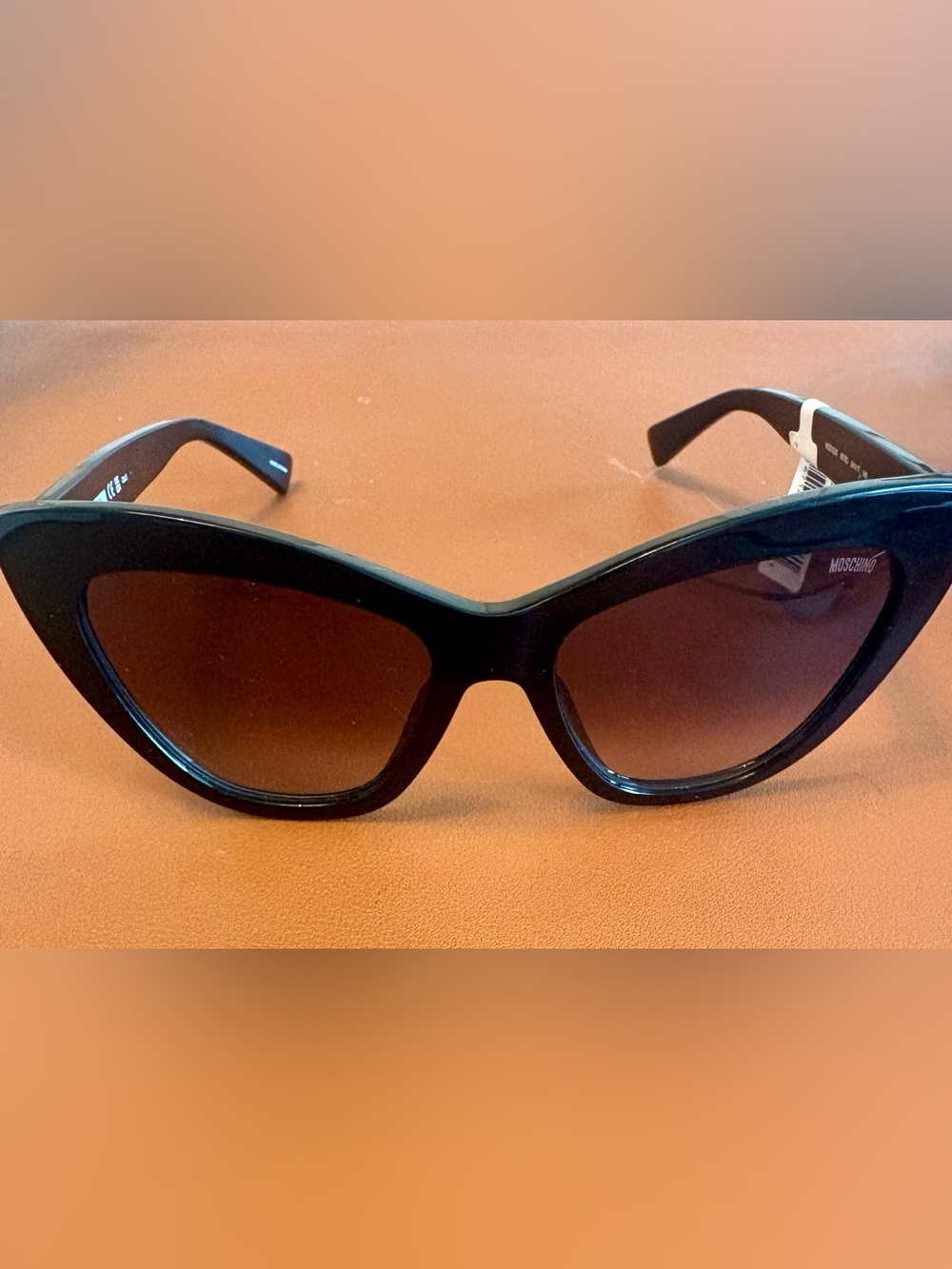 Moschino MOS122/S Cat Eye Sunglasses Black Brown Gradient  NWT